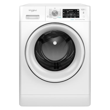 Whirlpool Front Load Washer FFD 10449 CV GCC, 10 kg, 6TH Sense Technology, 1400 rpm, Stainless Steel, White