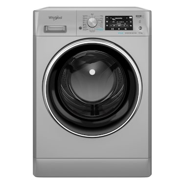 Whirlpool Front Load Washer FFD 10449 SBCV GCC, 10 kg, 6TH Sense Technology, 1400 rpm, Stainless Steel, Silver