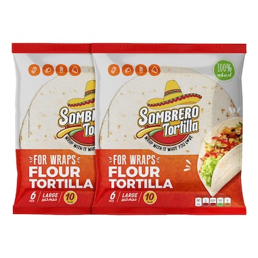 Sombrero Wheat Flour Tortilla, 360g Pack of 2