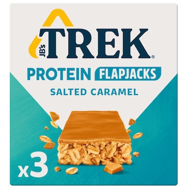 JB's TREK Protein Oat Bars, Salted Caramel, 50g Pack of 3