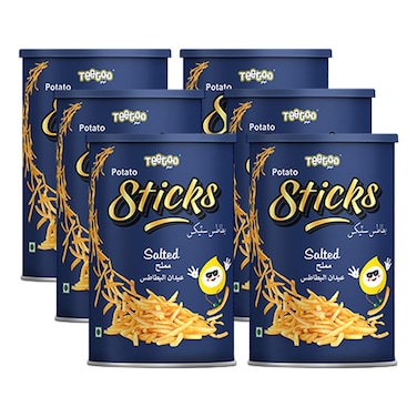 Teetoo Salted Potato Stix, 45g Pack of 6