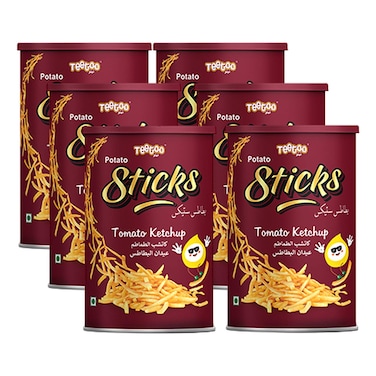 تيتو أصابع بطاطا بنكهة كاتشب الطماطم، 45 غرام حزمة من 6