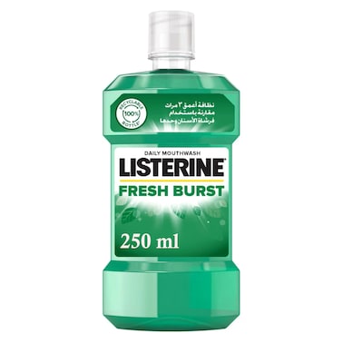 Listerine, Fresh Burst, Daily Mouthwash, Antibacterial Protection 250ml