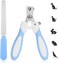 Dog Nail Clipper with Nail File, Stainless Steel Cat Nail Clipper Professional Pet Nail Clipper Suitable for Puppies Kittens with Safety Lock and Protective Guard (Blue)