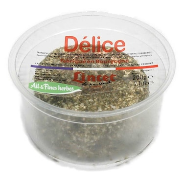 Lincet Delice Garlic And Herbs Fromage Au Lait 200g