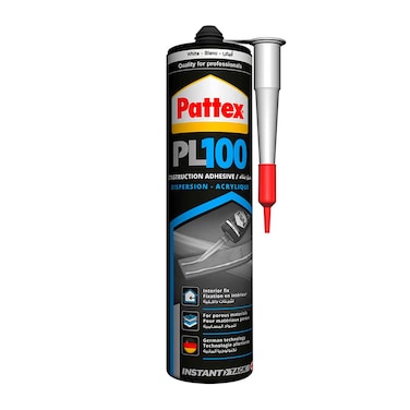 Pattex PL100 Water-Based Construction Adhesive White 380g