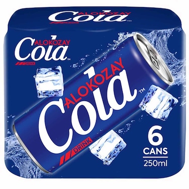 Alokozay Cola Soft Drink, 250ml, Pack of 6