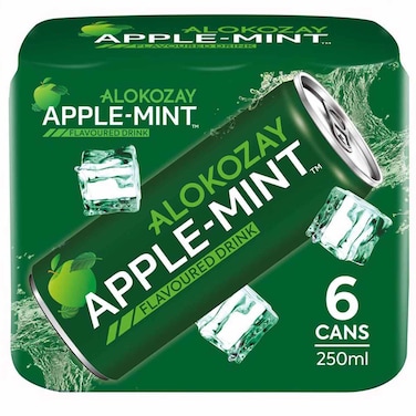 Alokozay Apple Mint Flavoured Drink, 250ml, Pack of 6