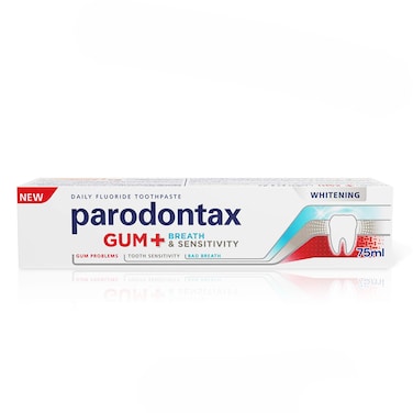 Parodontax Gum+ Breath And Sensitivity Whitening Toothpaste White 75ml