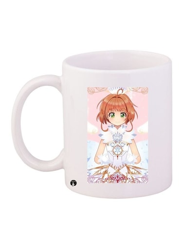 Anime Girl Printed Coffee Mug White/Brown/Pink