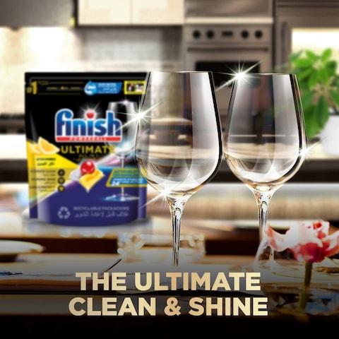 Finish Powerball Ultimate All in One Dishwasher Detergent, Lemon Sparkle Scent, 48 Tablets