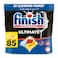 Finish Ultimate Dishwasher Tablets, Lemon Sparkle Scent, 2x More Cleaning Power, 85 Tabs