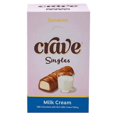 Gandour Crave Singles Milk Cream Chocolate 29g Pack of 12