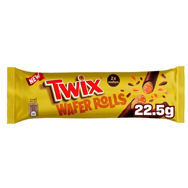تويكس لفائف ويفر بالشوكولاتة، 2 لفافة 22.5 غرام
