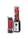 BLACK+DECKER Sports Blender/Smoothie Maker, 300W, 6-Piece Set with 500ml &amp; 300ml BPA-Free Sports Bottles, 21,500 RPM Turbo Speed, Stainless Steel Blades for Ice &amp; Frozen Fruits, Black - SBX300-B5
