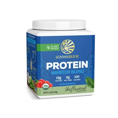 Sunwarrior Warrior Blend Plant - Based, Keto-Friendly, Organic Protein Powder Unflavoured 375g