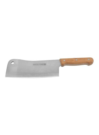Cleaver Knife With Wooden Handle Silver/Brown 8inch