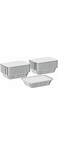 Cosmoplast 890 cc pack of 25 aluminium containers with lids