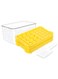 Round Ice Cube Trays, Ice Ball Maker Mold with Lid &amp; Bin, Ice Trays for Freezer with Container Mini Circle Ice Mold Making Sphere Ice Chilling Cocktail Tea Coffee&iuml;&frac14;&circ;Yellow&iuml;&frac14;&permil;