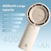 JISULIFE Handheld Turbo Fan [16H Max Cooling Time] Mini Portable, 4000mAh USB Rechargeable Personal, Battery Operated Small Pocket Fan with 5 Speeds for Travel/Outdoor/Home/Office - Brown