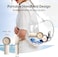 JISULIFE Handheld Turbo Fan [16H Max Cooling Time] Mini Portable, 4000mAh USB Rechargeable Personal, Battery Operated Small Pocket Fan with 5 Speeds for Travel/Outdoor/Home/Office - Brown