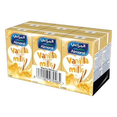 Almarai Nijoom Vanilla Flavoured Milk, 150ml Pack of 6