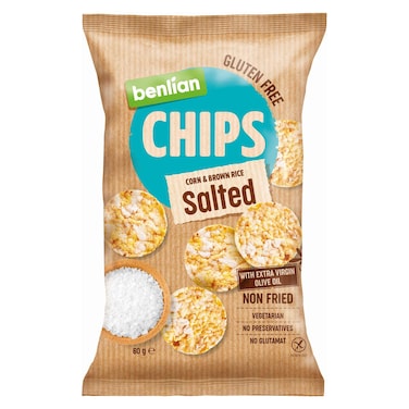 Benlian Corn and Brown Rice Salted Chips, 60g