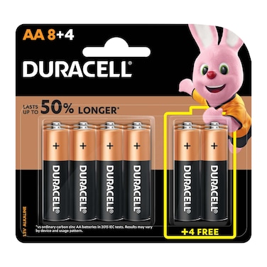 Duracell 1.5V Alkaline AA Battery 12 PCS