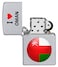 Zippo CI412709 205 I Heart Oman Design Satin Chrome Windproof Lighter