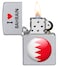 Zippo CI412711 205 I Heart Bahrain Design Satin Chrome Windproof Lighter