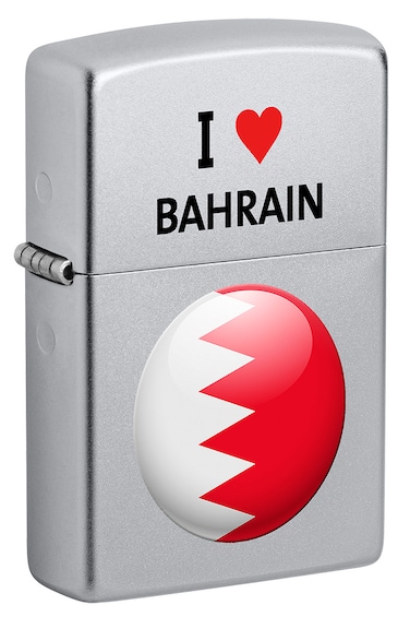 Zippo CI412711 205 I Heart Bahrain Design Satin Chrome Windproof Lighter