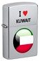 Zippo CI412708 205 I Heart Kuwait Design Satin Chrome Windproof Lighter