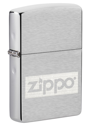 Zippo 49358 200 Zippo Design Brushed Chrome Windproof Lighter &amp; Flask Set