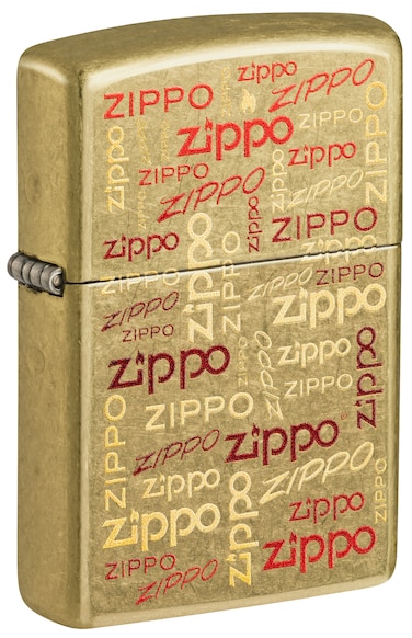 Zippo 48703 48267 Zippo Logos Design Street Brass Windproof Lighter