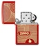 Zippo 48705 49475 Abstract Lines Metallic Red Windproof Lighter