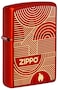 Zippo 48705 49475 Abstract Lines Metallic Red Windproof Lighter