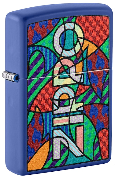 Zippo 48707 229  Pop Art Design Royal Blue Matte Windproof Lighter