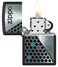 Zippo 48709 218  Zippo Hexagon Design Black Matte Windproof Lighter