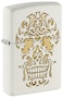 Zippo 48710 214 Sugar Skull Design White Matte Windproof Lighter