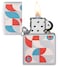 Zippo 48712 205 Geometric Design Satin Chrome Windproof Lighter