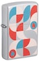 Zippo 48712 205 Geometric Design Satin Chrome Windproof Lighter