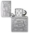 Zippo 48713 200 Bottom Stamps Design Brushed Chrome Windproof Lighter