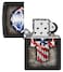 Zippo CI400236 218 Flag Skull Black Matte Windproof Lighter