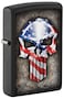 Zippo CI400236 218 Flag Skull Black Matte Windproof Lighter
