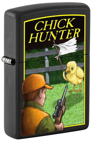 Zippo CI412367 218 Chick Hunter Black Matte Windproof Lighter