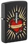 Zippo CI405325 218 Love Hurts Tattoo Black Matte Windproof Lighter