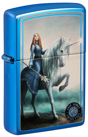 Zippo CI407694 20446 Anne Stokes Collection High Polish Blue Windproof Lighter
