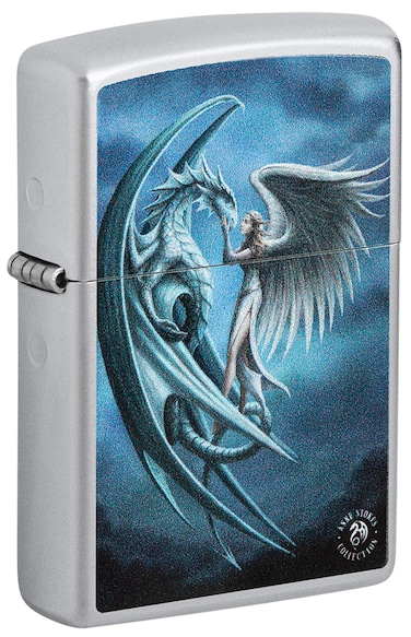 Zippo CI017431 205 Anne Stokes Collection Satin Chrome Windproof Lighter