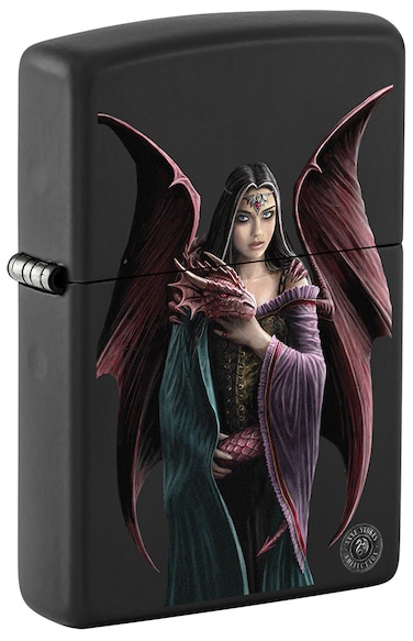 Zippo CI406571 218 Anne Stokes Collection Black Matte Windproof Lighter