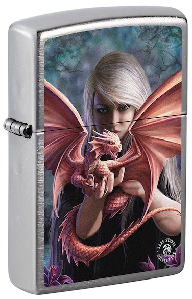 Zippo CI017426 24647 Anne Stokes Collection Chrome Arch Windproof Lighter